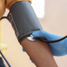 Measuring blood pressure at doctor's office